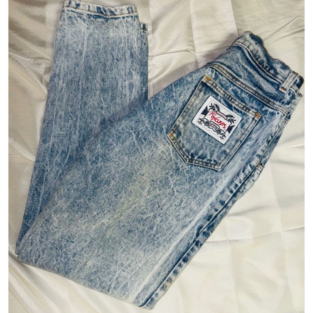 Vintage No Excuses 80s Acid Wash High Waisted Mom Jeans Size 8
